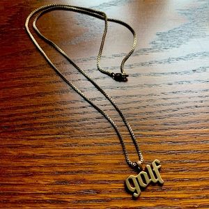 Olde GOLF gold chain necklace